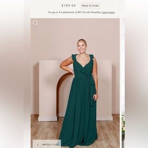 Revelry crepe emerald dress